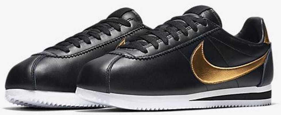 Nike Classic Cortez Premium 'Black Metallic Gold' 902801-002 Buy Nike Classic Cortez Premium 'Black Metallic Gold' 902801-002