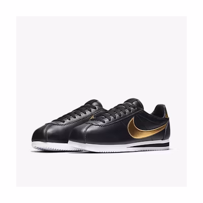 Nike Classic Cortez PRM 'Black Metallic Gold'