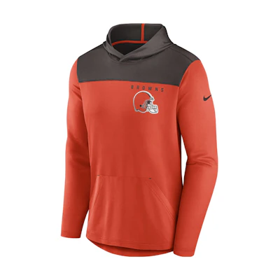 Nike Cleveland Browns NFL Pullover Hoodie Orange Letter Print Sweatshirt 00C0060K93-05H