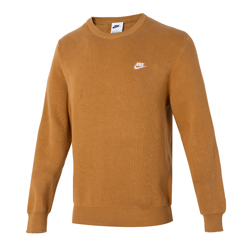 Nike Club Brown Pullover Crewneck Long-Sleeve Sweatshirt FQ2913-224