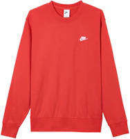 Nike Club Casual Crewneck Sweatshirt University Red/White FN3889-657 Nike Club Casual Crewneck Sweatshirt University Red/White FN3889-657
