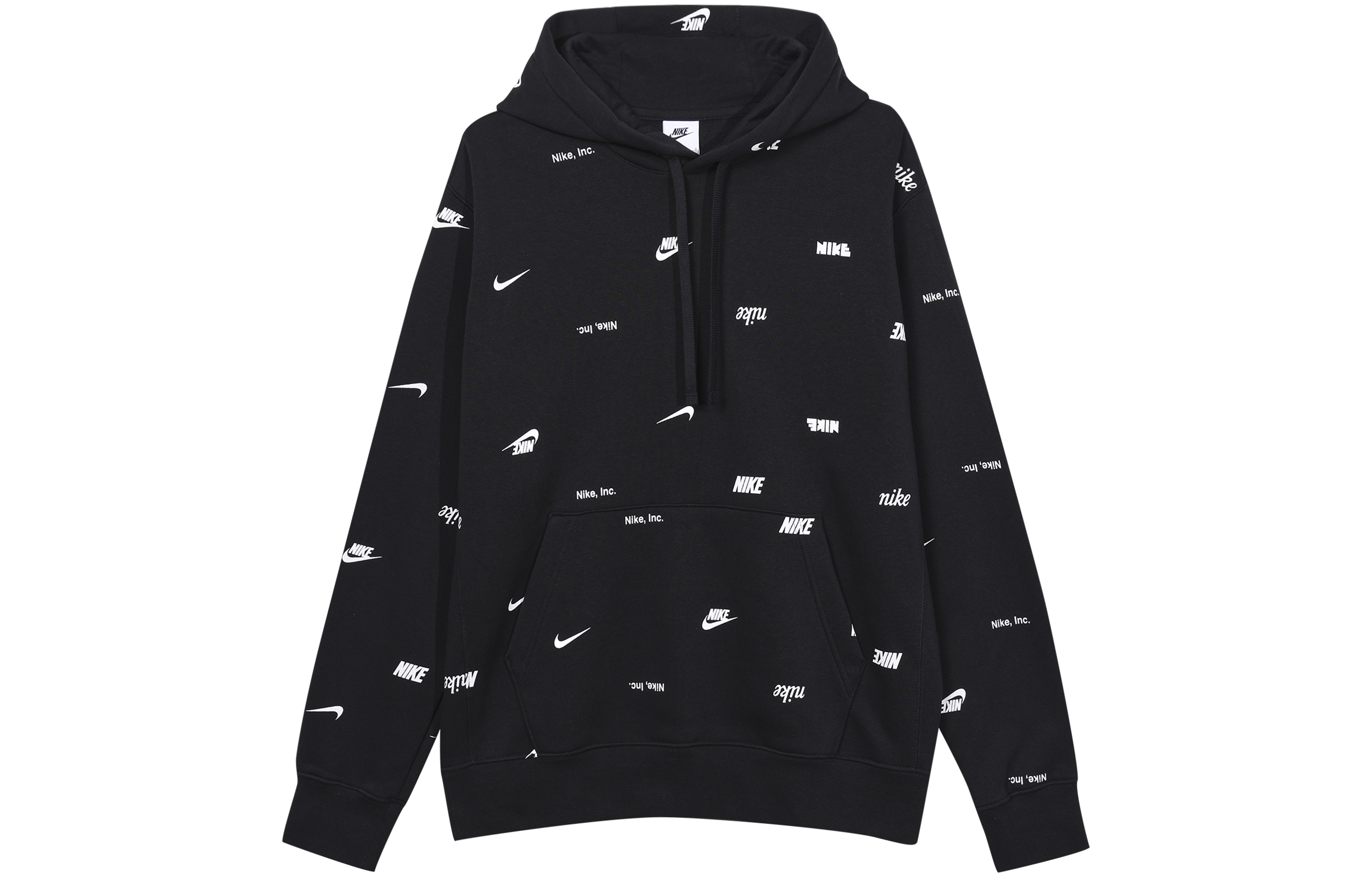 Nike Club Fleece All-Over Print Hoodie Black FB7435-010