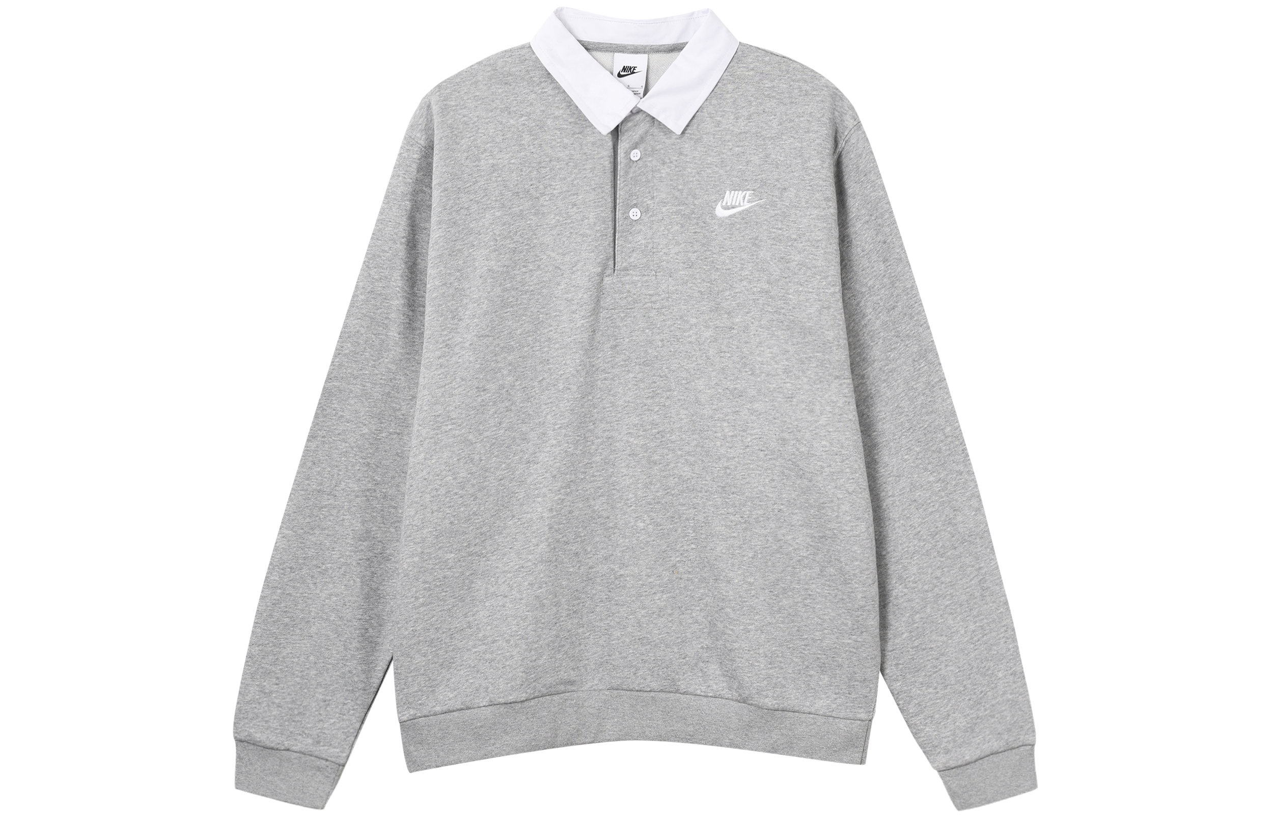 Nike Club Fleece Colorblock Polo Shirt Dark Gray Collegiate Style DX0538-063