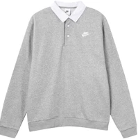 Nike Club Fleece Colorblock Polo Shirt Dark Gray Collegiate Style DX0538-063 Nike Club Fleece Colorblock Polo Shirt Dark Gray Collegiate Style DX0538-063