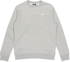 Nike Club Fleece Embroidered Logo Classic Sweatshirt Winter Grey 916609-063 Nike Club Fleece Embroidered Logo Classic Sweatshirt Winter Grey 916609-063