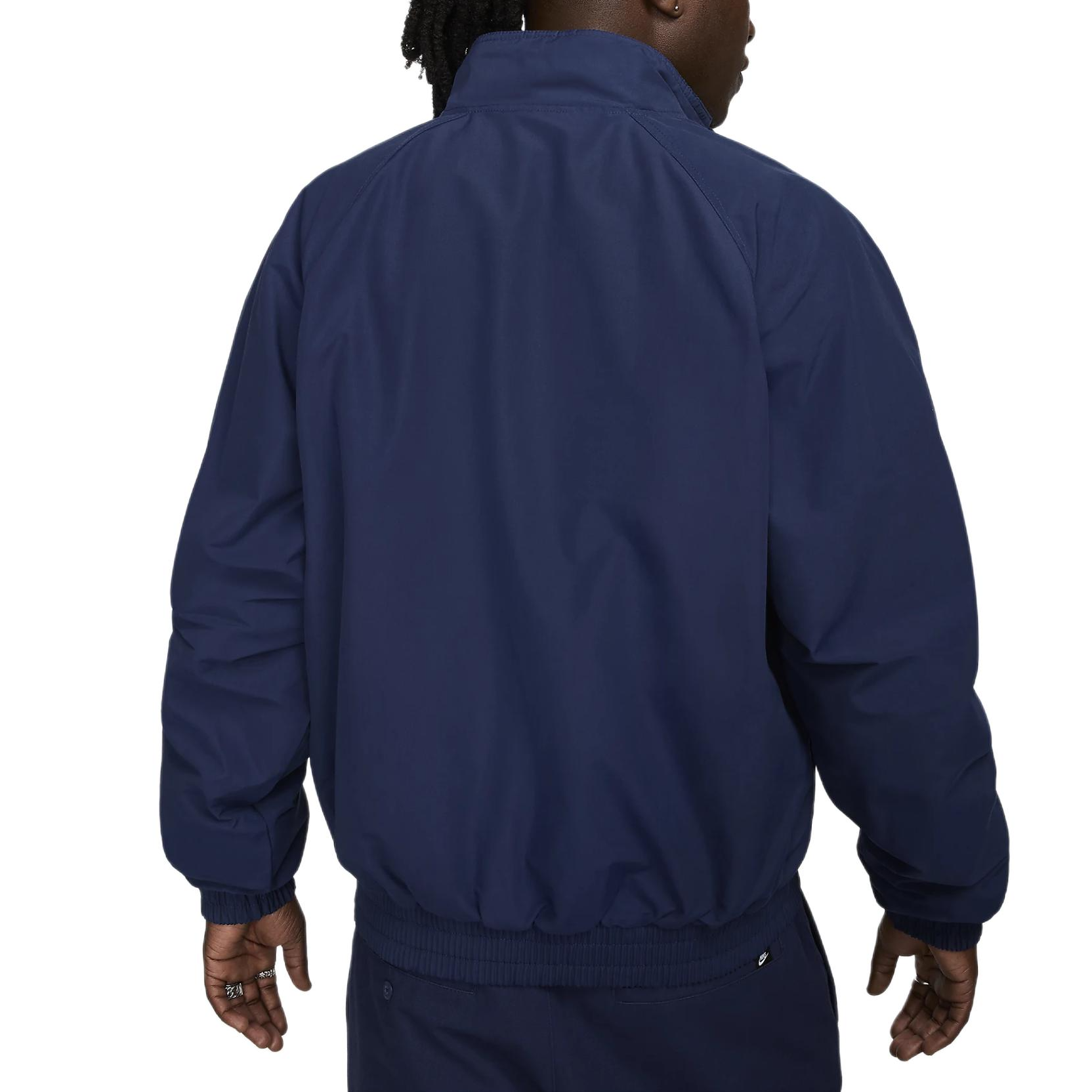 Lookbook Nike Club Fleece Futura Zip Jaket Midnight Navy/Putih FZ0656-410