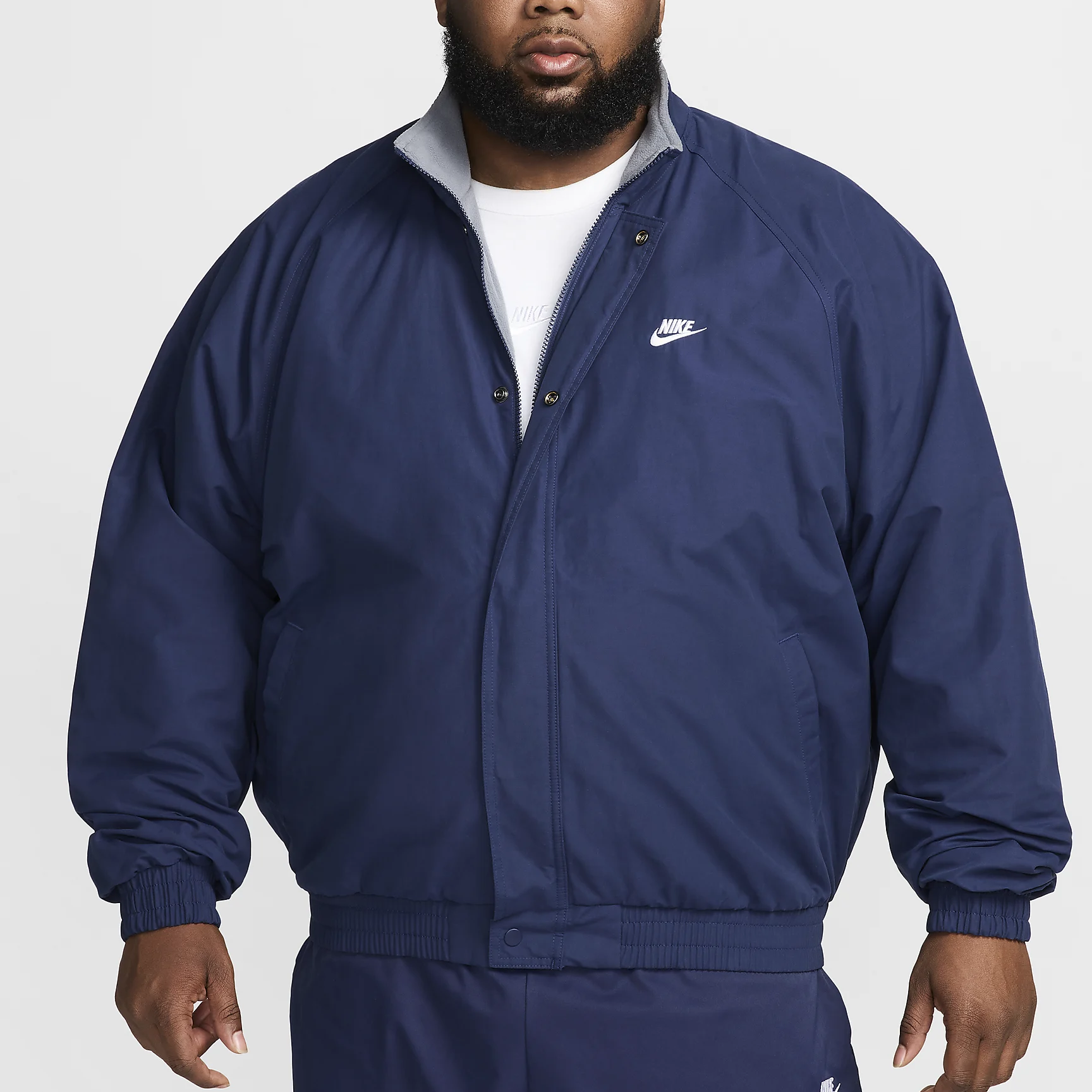 Purchase Nike Club Fleece Futura Zip Jaket Midnight Navy/Putih FZ0656-410