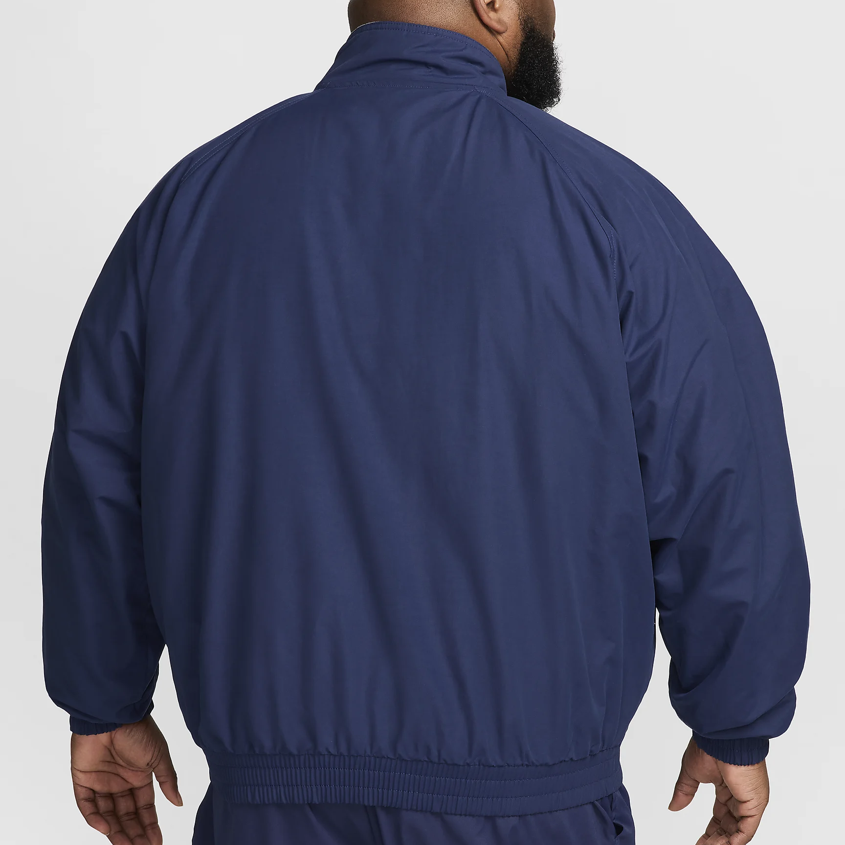 Sizing Nike Club Fleece Futura Zip Jaket Midnight Navy/Putih FZ0656-410