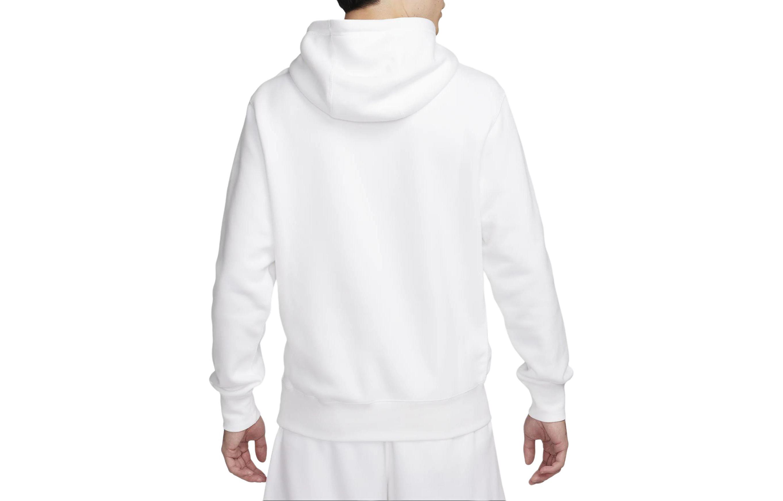 Lookbook Nike Club Fleece 經典白色連帽長袖套頭衫 FV4448-100