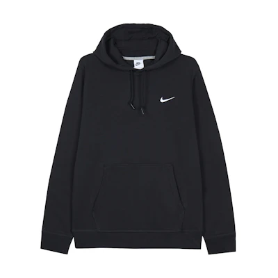 Nike Club Fleece Pullover Hoodie Black/White 623453-010