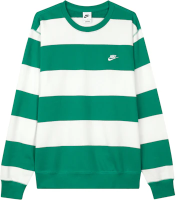 Nike Club Fleece Striped Crewneck Sweatshirt Malachite Green FN3107-365 Buy Nike Club Fleece Striped Crewneck Sweatshirt Malachite Green FN3107-365