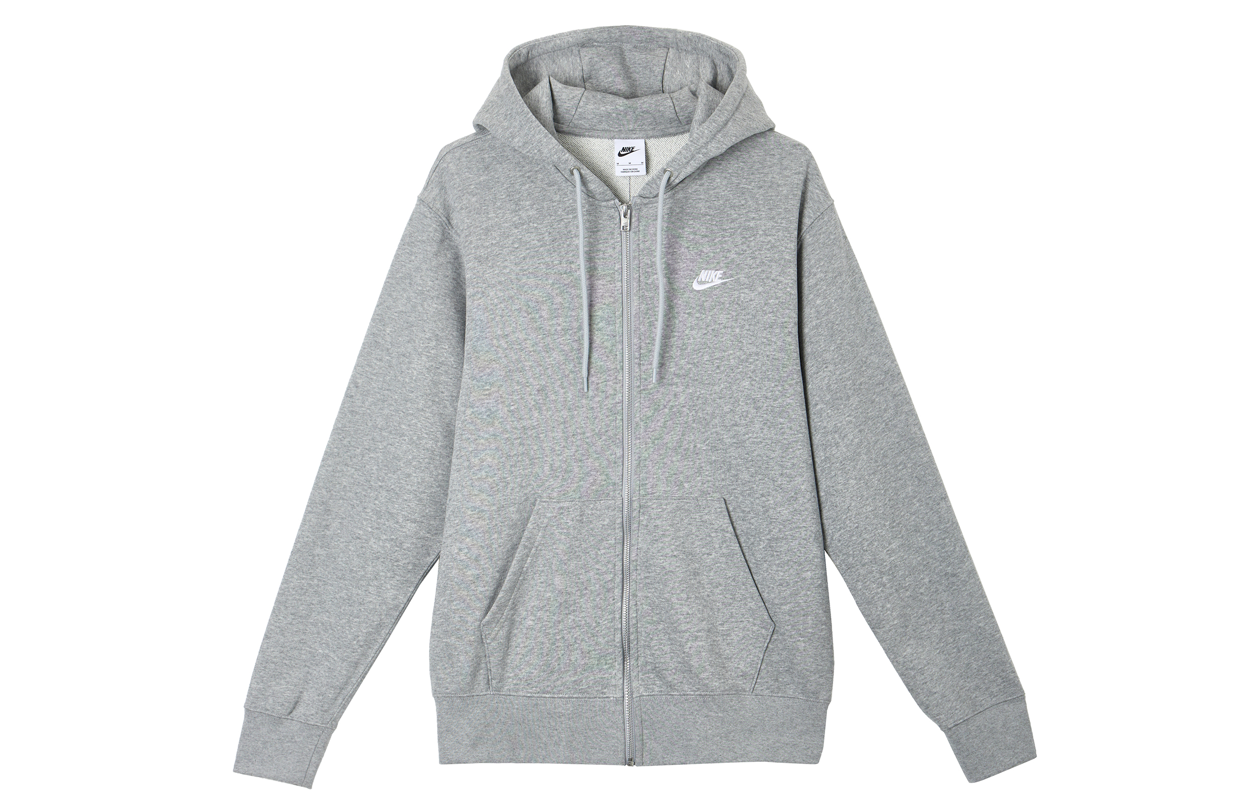 Nike Club Full-Zip French Terry Hoodie Sweatshirt Gray FN3885-063