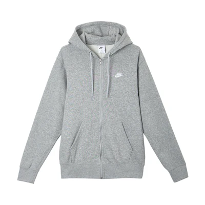 Nike Club Full-Zip French Terry Hoodie Sweatshirt Gray FN3885-063