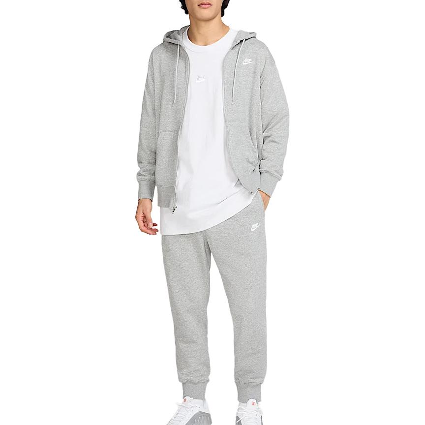 Nike Club Full-Zip French Terry Hoodie Sweatshirt Gray FN3885-063 圖 4