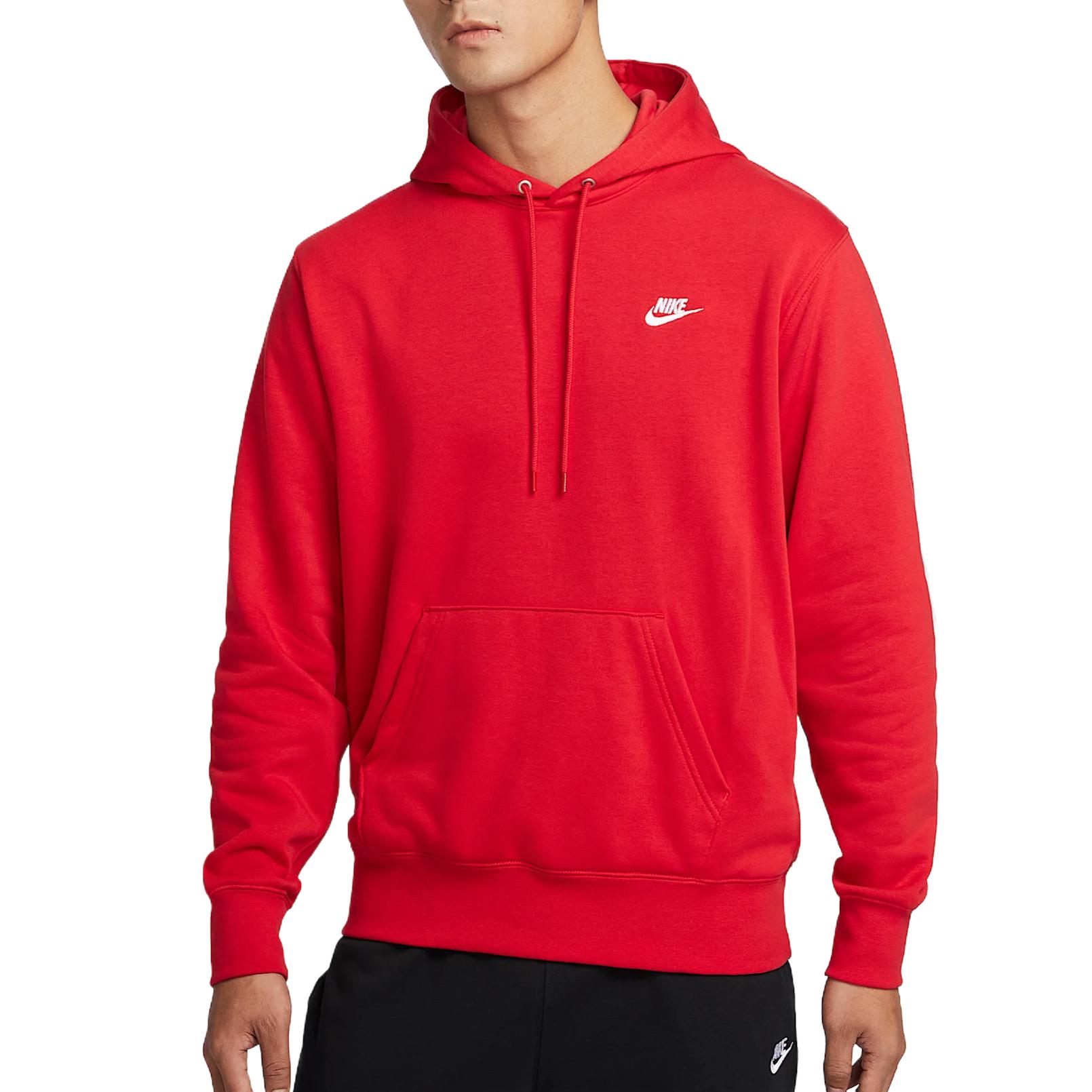 Nike Club Futura Embroidered Logo Sweatshirt University Red/White Casual Wear FN3867-657