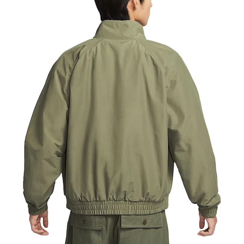 Nike Club Futura Long-Sleeve Jacket Olive Green/White Stylish & Comfortable FZ0657-222 圖 4