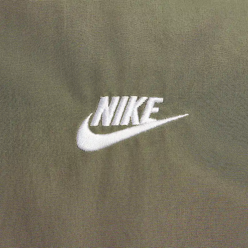 Nike Club Futura Long-Sleeve Jacket Olive Green/White Stylish & Comfortable FZ0657-222 圖 6