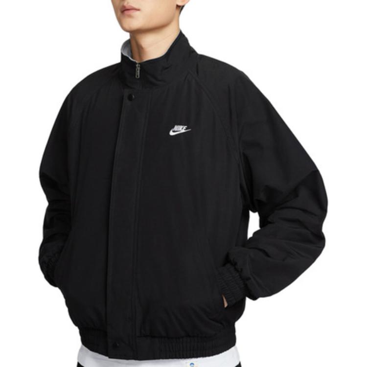 Nike Club Futura Relaxed Fit Jacket Black/White Minimalistic Style FZ0657-010 圖 4