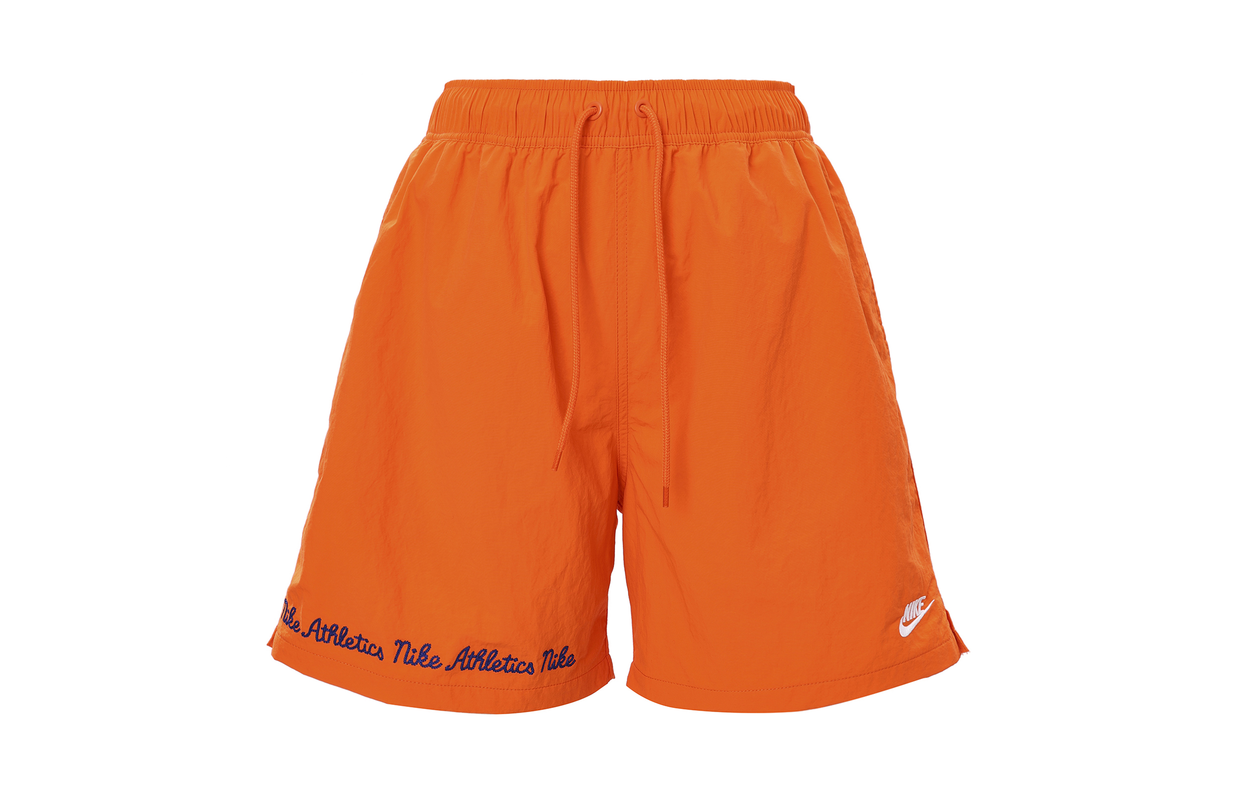 Nike Club Logo Embroidered Breathable Loose Fit Shorts Orange () FV5662-819