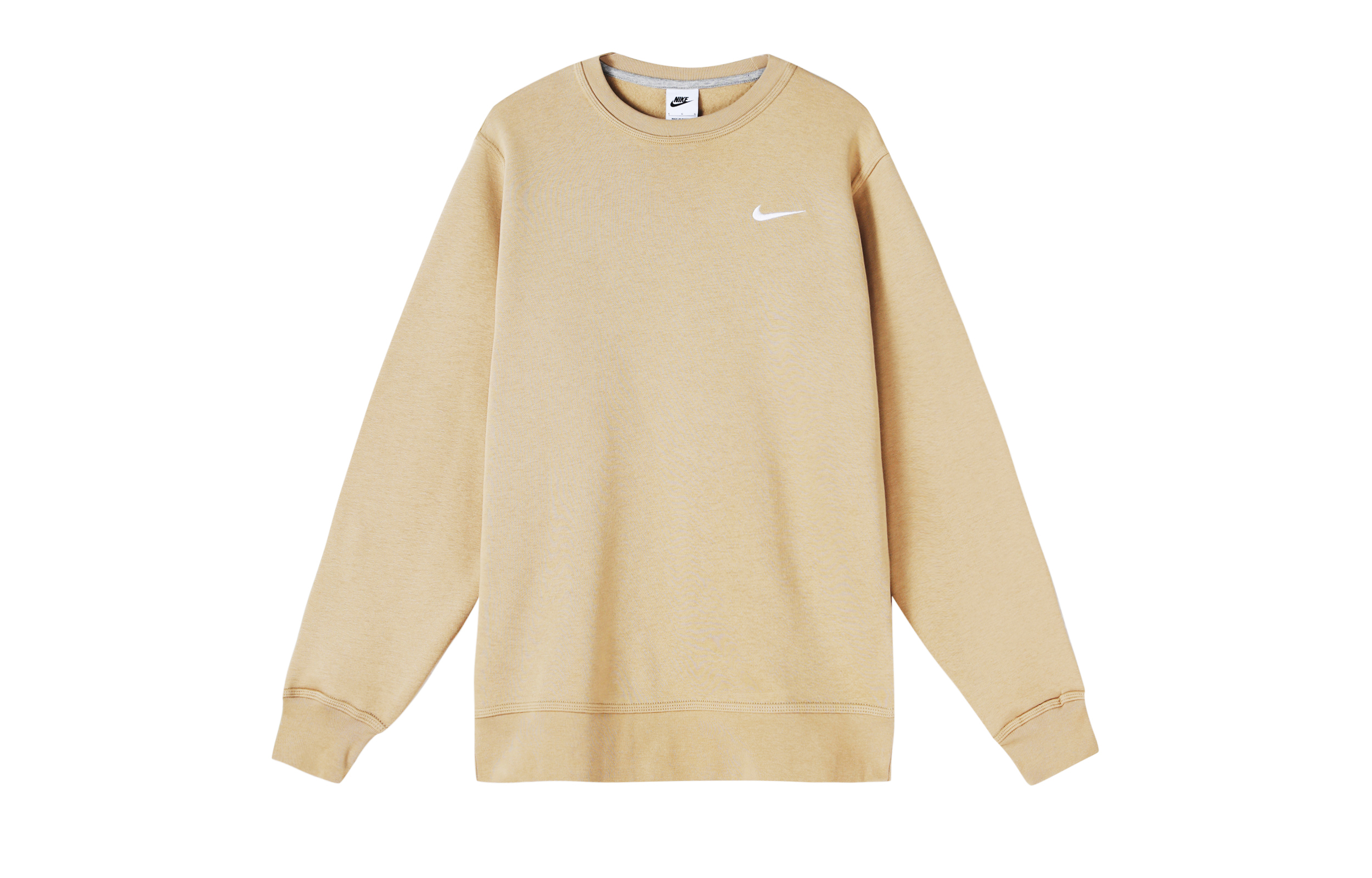 Nike Club Logo Embroidered Sweatshirt Khaki - Casual Pullover 623459-250
