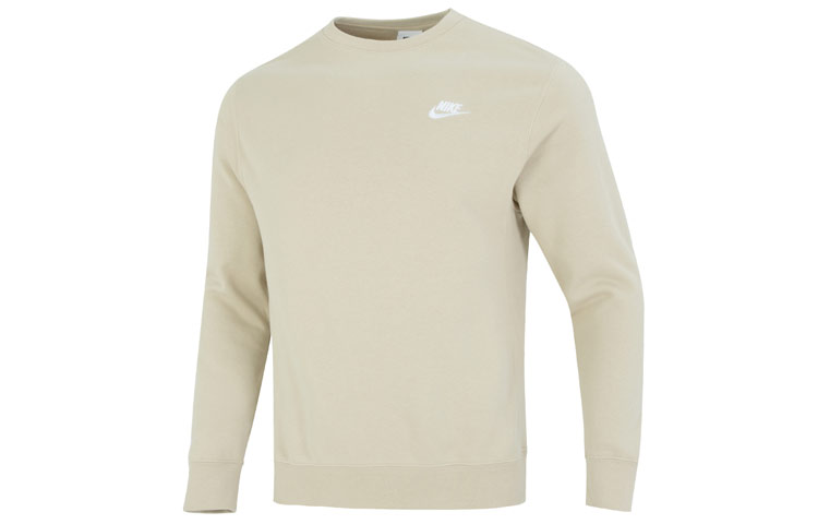 Nike Club Men’s Crewneck Sweatshirt Khaki - Casual Solid Pullover BV2667-206