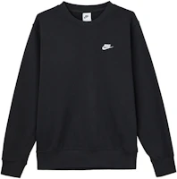 Nike Club Relaxed Crewneck Pullover Sweatshirt Black FN3889-010 Nike Club Relaxed Crewneck Pullover Sweatshirt Black FN3889-010