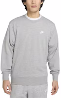Nike Club Simple Pullover Crewneck Sweatshirt Men’s Grey/White FN3889-063 Nike Club Simple Pullover Crewneck Sweatshirt Men’s Grey/White FN3889-063