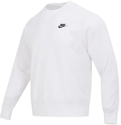 Nike Club Solid Color Embroidered Logo Sweatshirt White FB4980-100 Buy Nike Club Solid Color Embroidered Logo Sweatshirt White FB4980-100