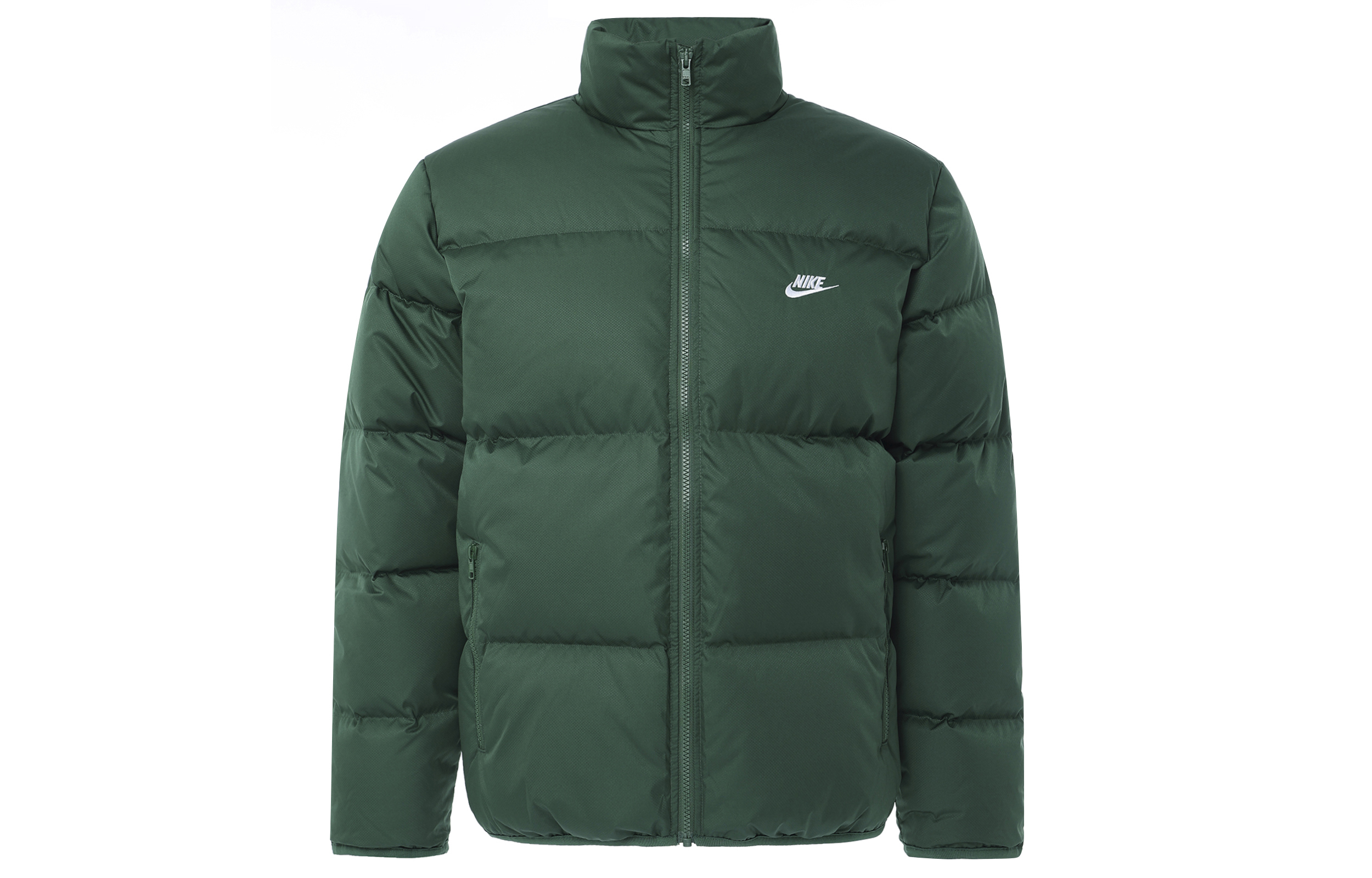 Nike Club Therma-FIT Fleece Zip Puffer Jacket  Fir Green/White FZ5029-323