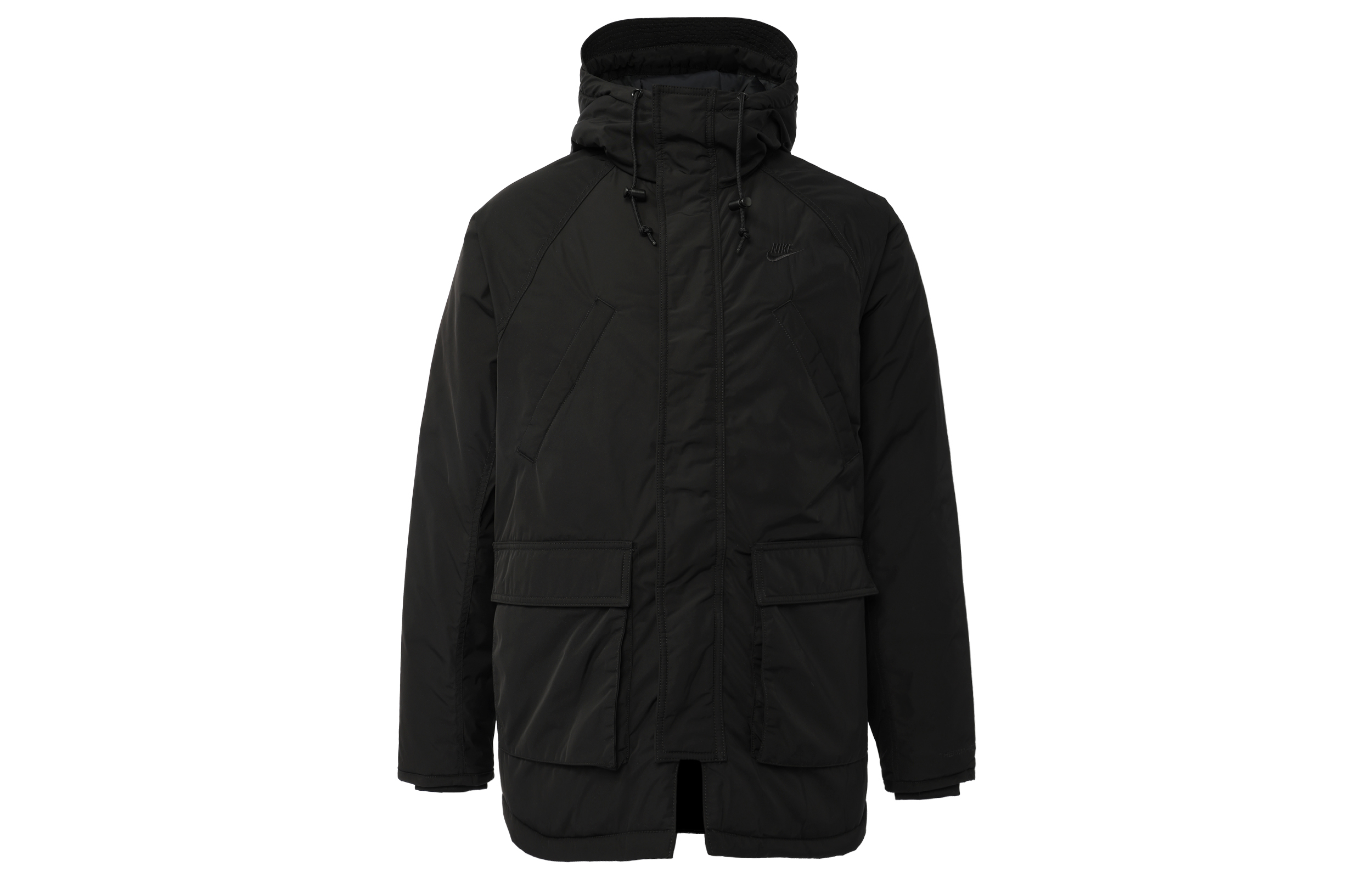 Nike Club Therma-FIT Logo Embroidered Warm Hooded Jacket Black for Men. FZ0870-010 圖 2