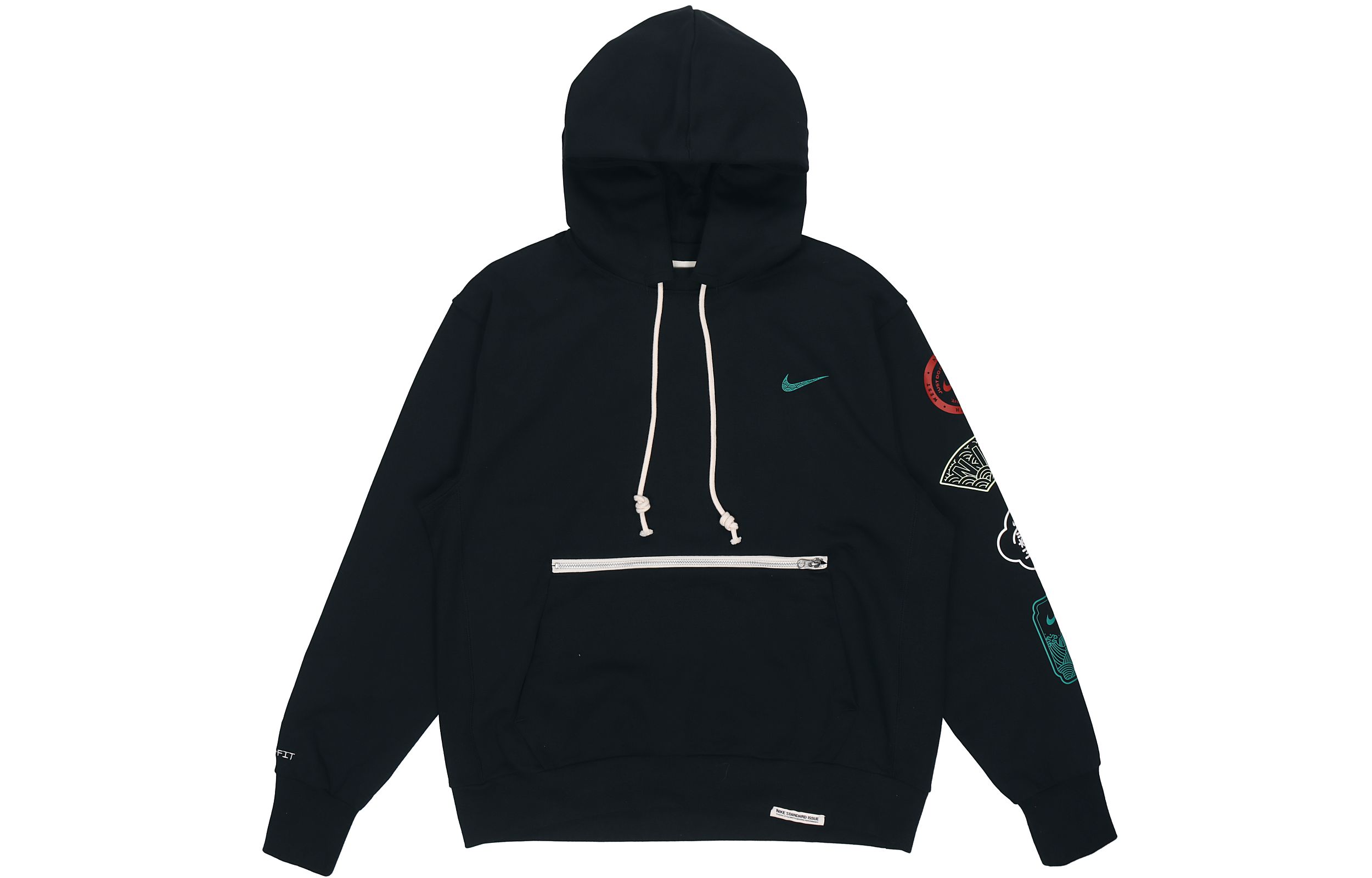 Nike CNY Logo Print Loose Fit Hoodie Black Spring Sweatshirt DJ3861-010 圖 2