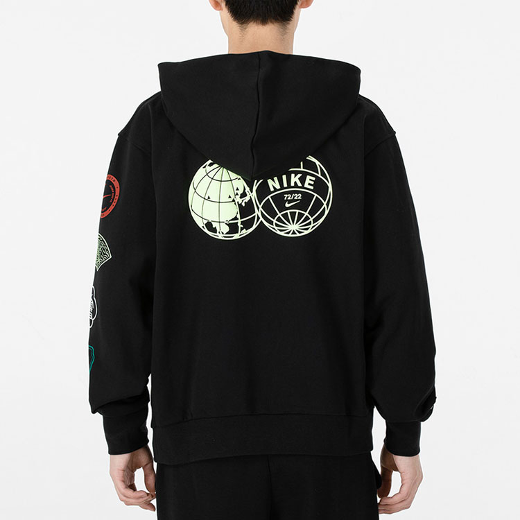 Nike CNY Logo Print Loose Fit Hoodie Black Spring Sweatshirt DJ3861-010 圖 5