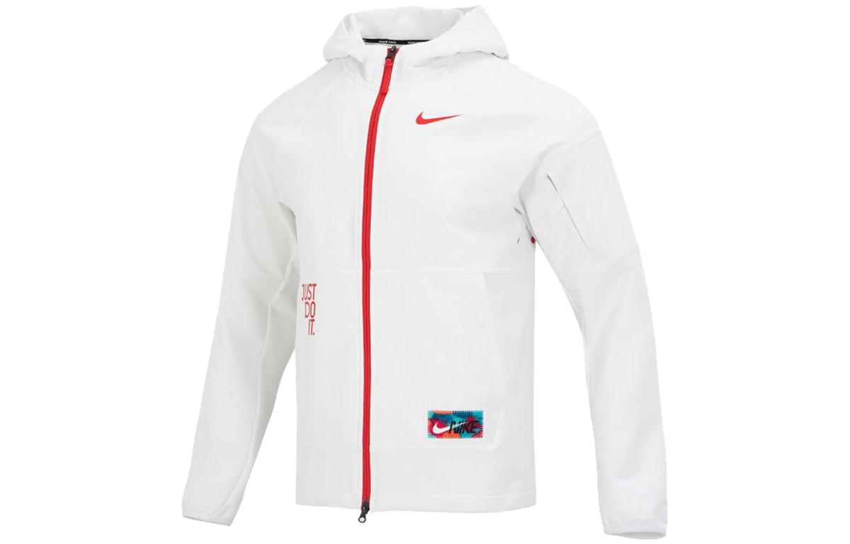 Nike CNY Logo Print White Zip-Up Hoodie Jacket Edition White FD4063-121 圖 2