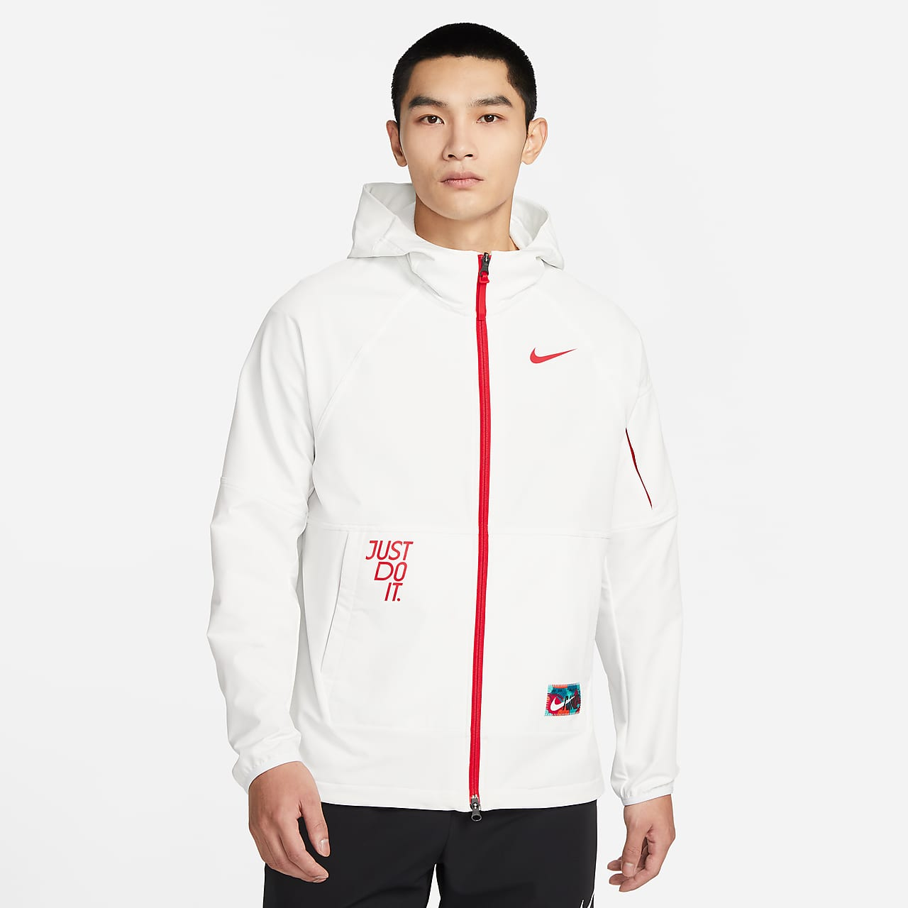 Nike CNY Logo Print White Zip-Up Hoodie Jacket Edition White FD4063-121 圖 4