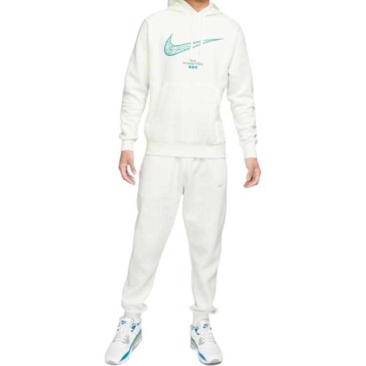 Nike CNY White Hoodie Lunar New Year Pullover with Logo Print DQ5067-133 圖 4