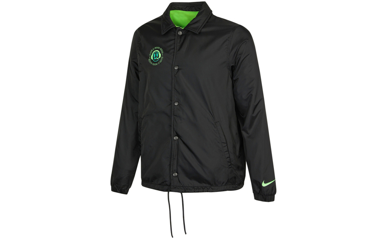 Nike Coaches Black Reversible Water-Resistant Woven Jacket DO6935-010