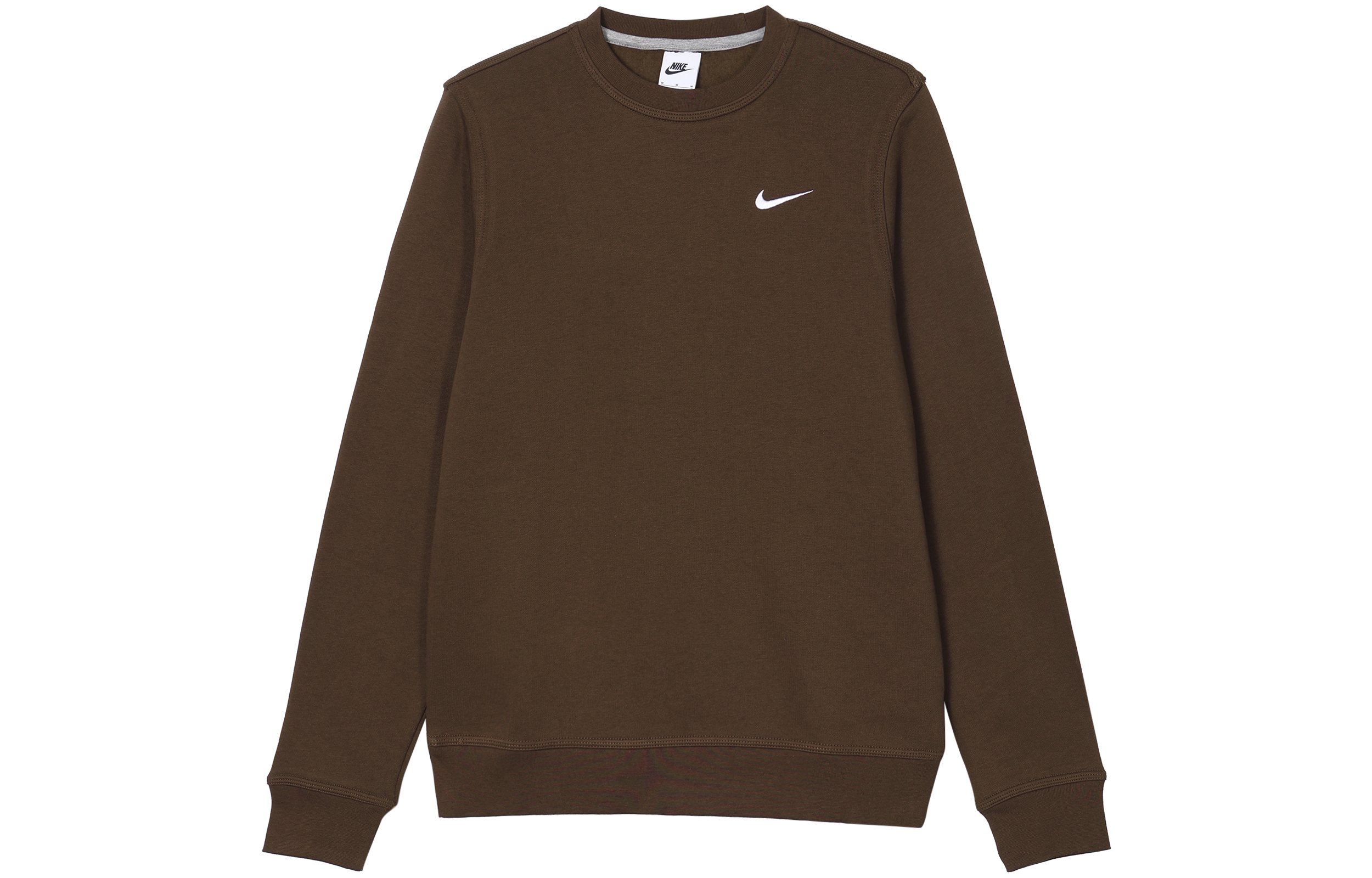 Nike Cocoa Fleece Crewneck Pullover Sweatshirt Casual Solid Color 623459-259
