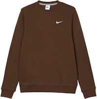 Nike Cocoa Fleece Crewneck Pullover Sweatshirt Casual Solid Color 623459-259 Nike Cocoa Fleece Crewneck Pullover Sweatshirt Casual Solid Color 623459-259