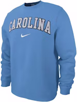 Nike College Crew-Neck Sweatshirt Letter Print Pullover Blue M33239T301-UNC Nike College Crew-Neck Sweatshirt Letter Print Pullover Blue M33239T301-UNC