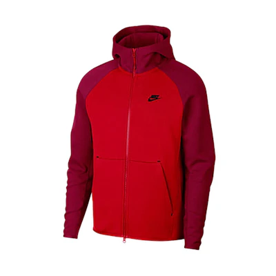 Nike Color Block Hooded Jacket Red 928484-657