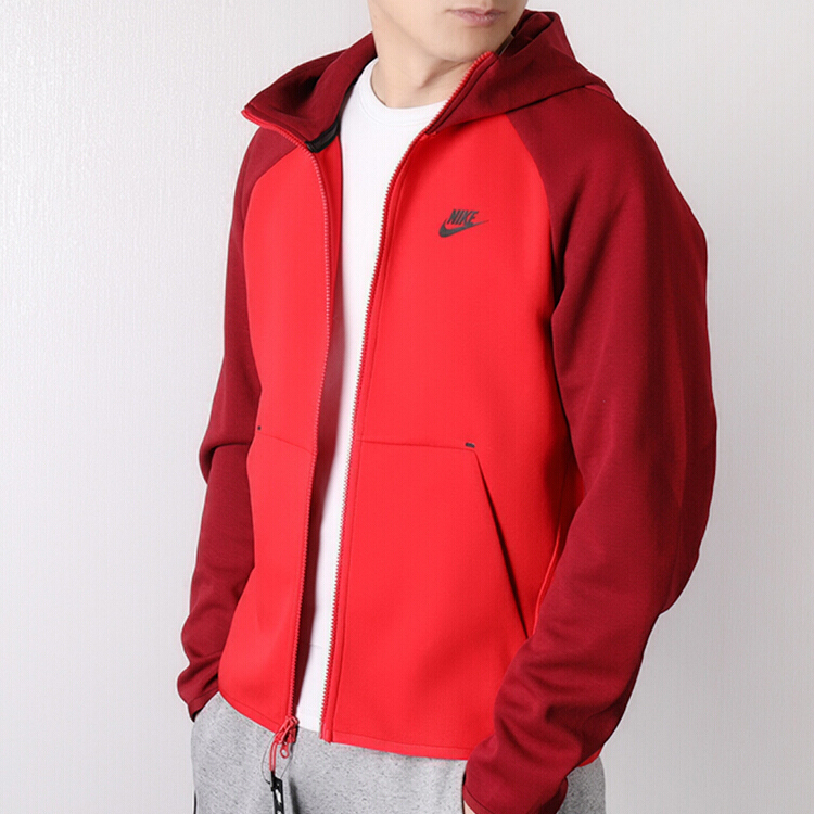 Nike Color Block Hooded Jacket Red 928484-657 圖 4