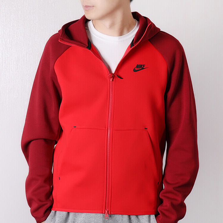 Nike Color Block Hooded Jacket Red 928484-657 圖 5