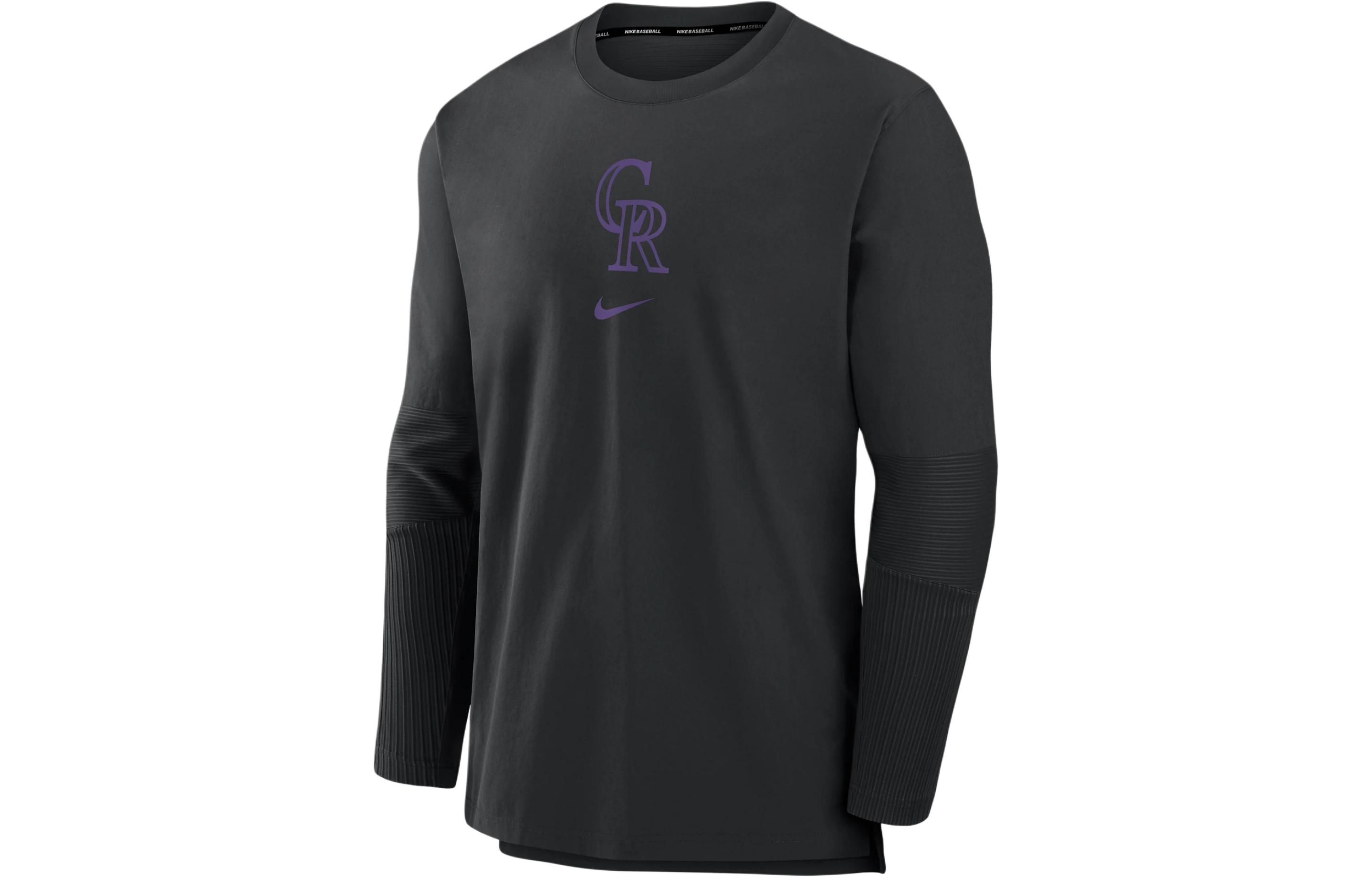 Nike Colorado Rockies Authentic Player Logo Ribbed Pullover Jacket Black Men’s 015C912ZDNV-5Z2