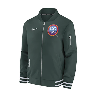 Nike Colorado Rockies Full-Zip Jacket Hunter Green Casual Outerwear 015D03AUDNV-ZHD