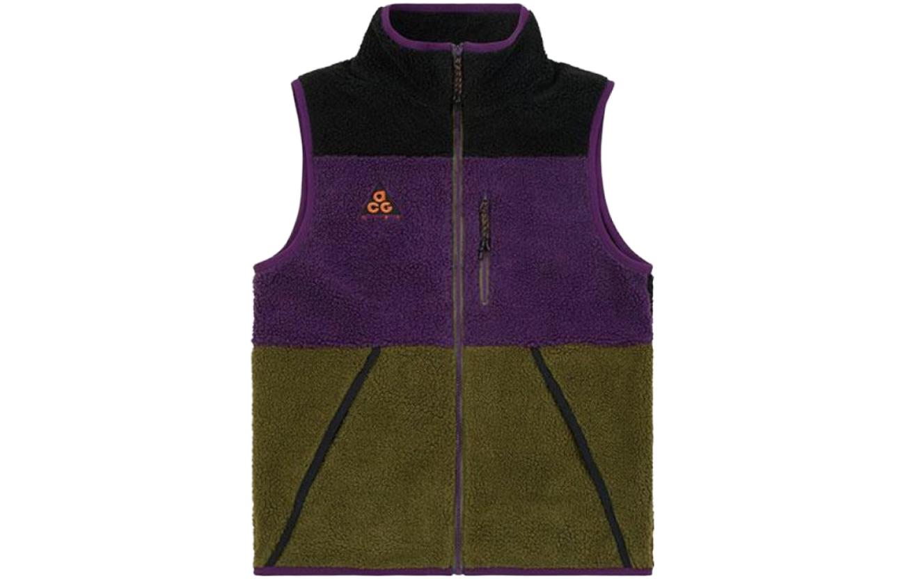 Order Nike Colorblock High-Neck Zip Tanpa Lengan Ungu Vest. AT5498-010