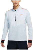 Nike Colorblock Logo Half-Zip Long Sleeve Sweatshirt Gray Blue - Style DD6764-097 Nike Colorblock Logo Half-Zip Long Sleeve Sweatshirt Gray Blue - Style DD6764-097