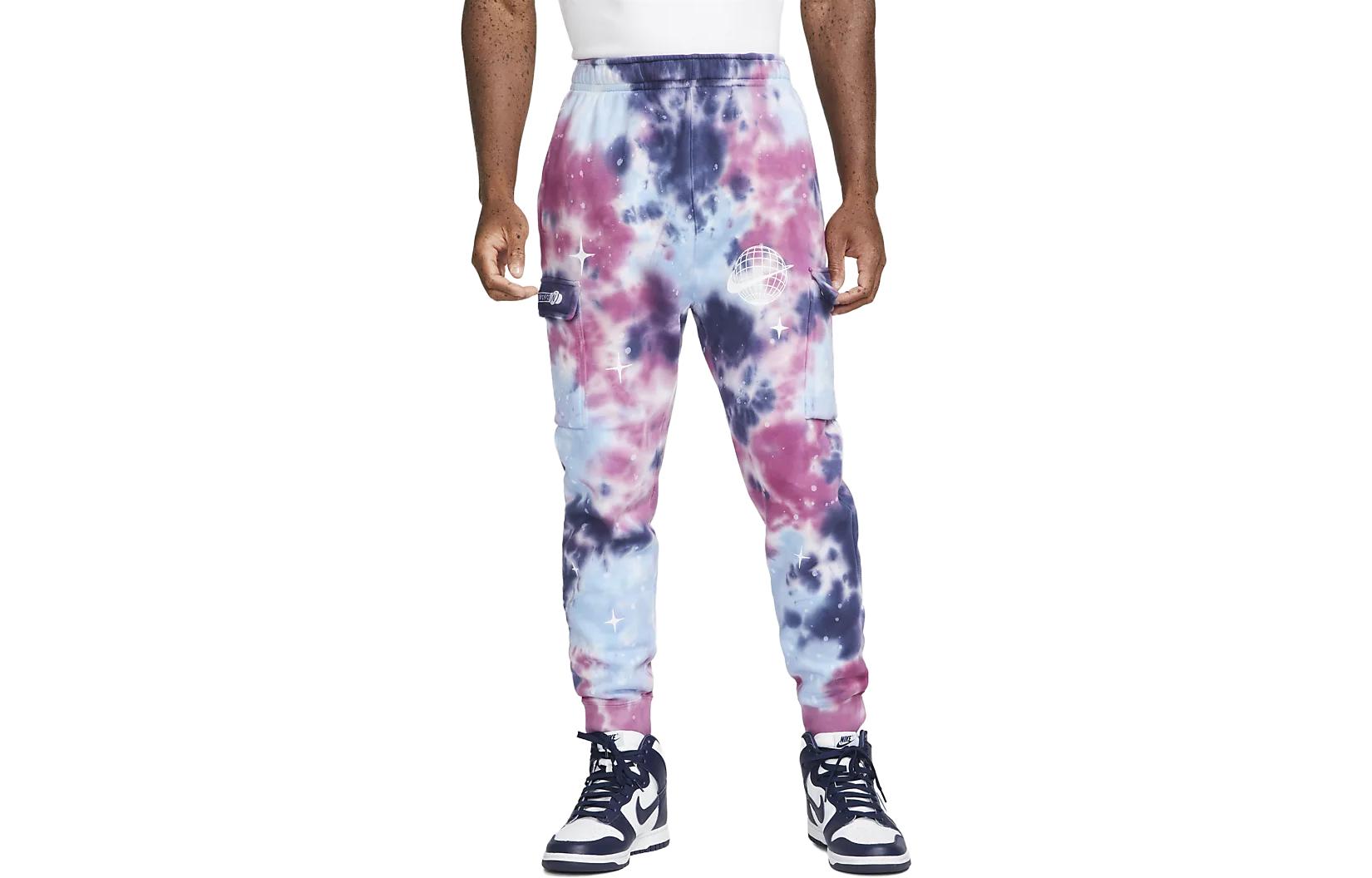 Nike Colorblock Printed Elastic Sports Pants FB9041-500
