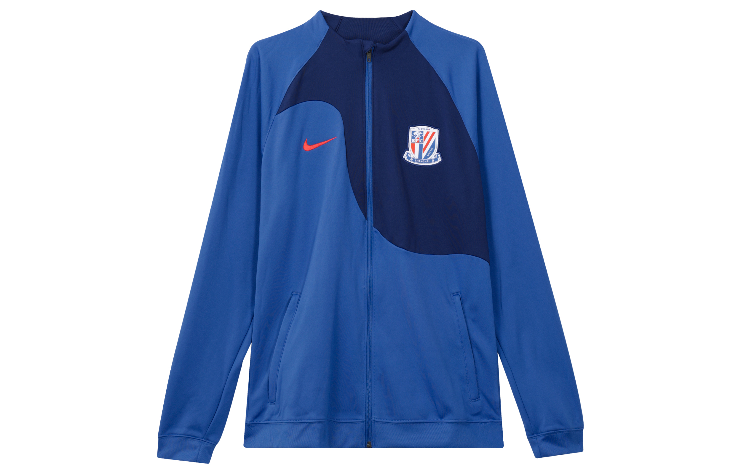Nike Colorblock Stand Collar Casual Jacket Blue HF0687-497 圖 2