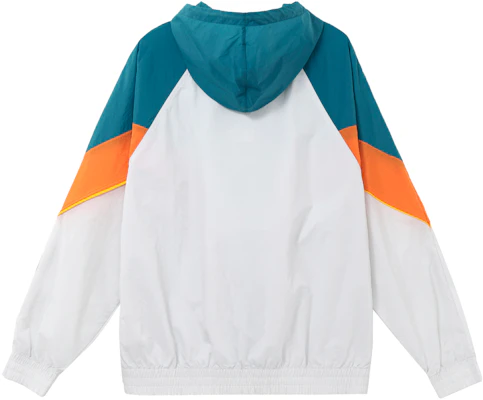 Nike Colorblock Woven Hooded Running Jacket Blue/White/Orange DC0502-301 Lookbook Nike Colorblock Woven Hooded Running Jacket Blue/White/Orange DC0502-301