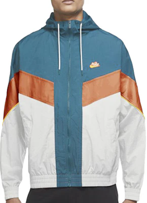 Nike Colorblock Woven Hooded Running Jacket Blue/White/Orange DC0502-301 Purchase Nike Colorblock Woven Hooded Running Jacket Blue/White/Orange DC0502-301
